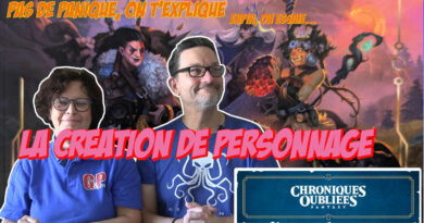 Chroniques Oubliées Fantasy V2: la création de personnage